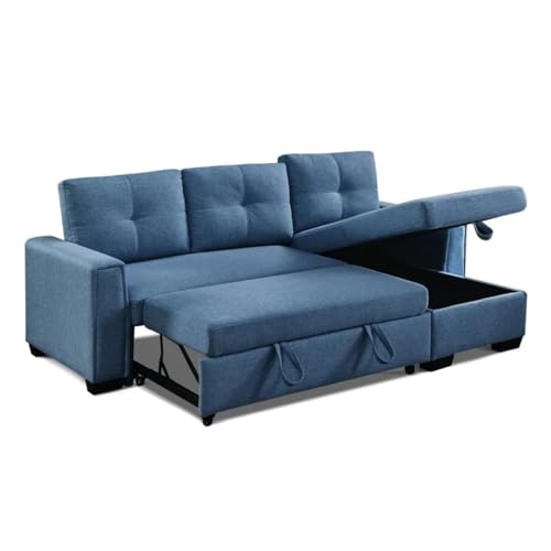 ONMYJFD Ausziehbares Schlafsofa aus modularem Stoff, 240 cm, mit 3-Sitzer-Form, umwandelbar, wendbar, Sektionalsofa von ONMYJFD