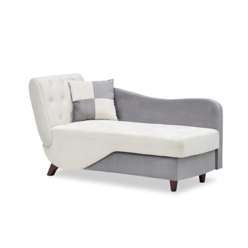ONMYJFD Beige Verstellbares Wohnzimmer Schlafsofa mit Aufbewahrungskissen inklusive einem Kissen von ONMYJFD