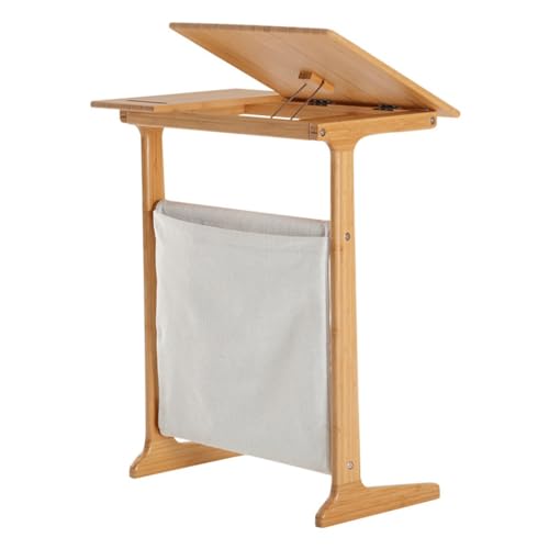 ONMYJFD Kleiner Teetisch, Massivholz, C-Typ-Rand, mehrere multifunktionale, quadratische Schlafzimmer-Bett (E) von ONMYJFD