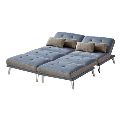 ONMYJFD Modulares Sektional-umwandelbares Schlafsofa für Wohnzimmer, Wohnung, Übernachtungsgäste, Metallbein von ONMYJFD