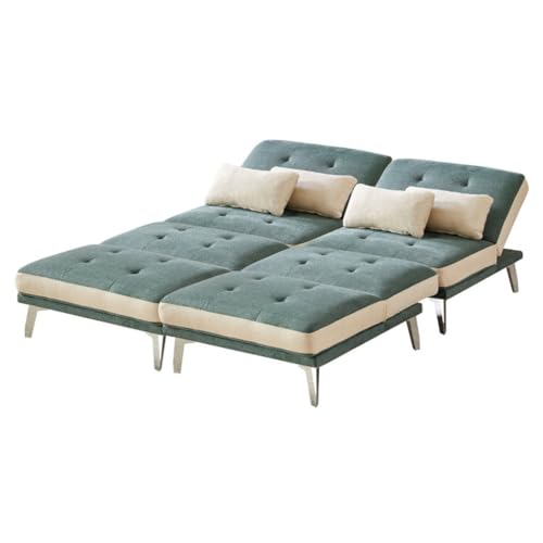 ONMYJFD Modulares Sektionales umwandelbares Schlafsofa für Wohnzimmer, Wohnung, Bonusraum, Übernachtungsgäste, Metallbein von ONMYJFD