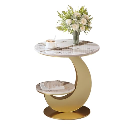 ONMYJFD Rock Board Sofa Side a Few Layer Homestay Round Table Balcony Tea Bedside Cabinet von ONMYJFD