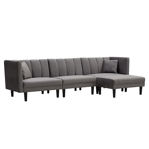 ONMYJFD Schlafsofa mit 2 Kissen, wendbar, Dunkelgrau ONMYJFD Schlafsofa mit 2 Kissen, wendbar, Dunkelgrau von ONMYJFD