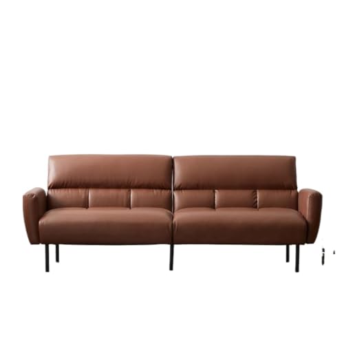ONMYJFD Schlafsofa mit Box-Tufting und abnehmbaren Armlehnen, braunes Kunstleder ONMYJFD Schlafsofa mit Box-Tufting und abnehmbaren Armlehnen, braunes Kunstleder von ONMYJFD