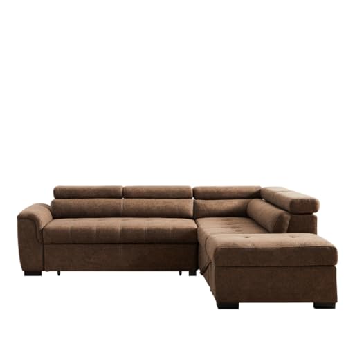 ONMYJFD Sektionales Schlafsofa aus Wildleder, für Wohnzimmer, Schlafsofa-Set, L-förmig, bequem, großes Sofa, Freizeit, weiche Couch von ONMYJFD