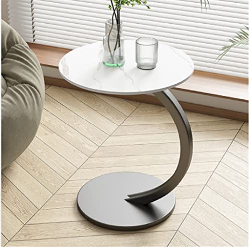 ONMYJFD Sofa Beistelltisch Ecktisch Wohnzimmer Kleiner Couchtisch Kreativ Abnehmbarer Balkon Felsplatte Kleiner Runder Tisch (D) von ONMYJFD