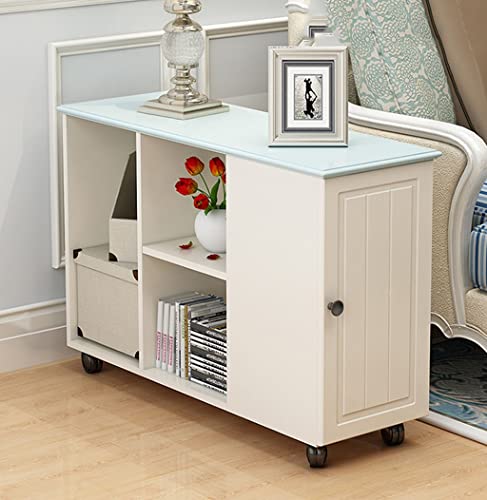 ONMYJFD Sofa Beistelltisch Ecktisch Wohnzimmer Kleiner Couchtisch Teeschrank Bubble Tea Tisch Beistellschrank Eckschrank (Blau) von ONMYJFD