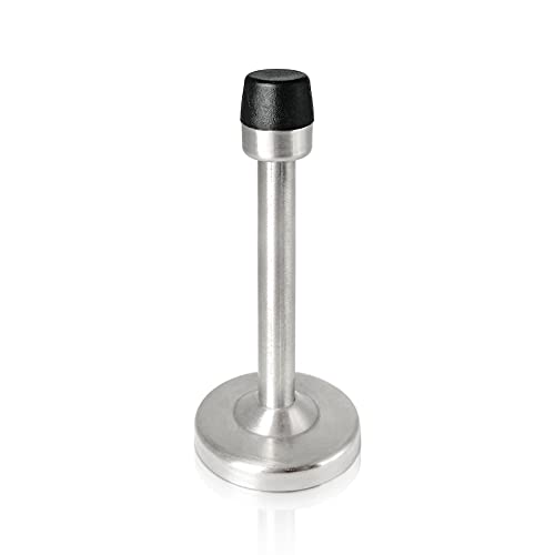 Türstopper, 12,7 cm langer Türstopper, Wandhalterung, gebürstetes Nickel Türstopper Stoßstange Gummispitze schalldämpfende Edelstahl Türstopper Wandschutz von ONNIJUN