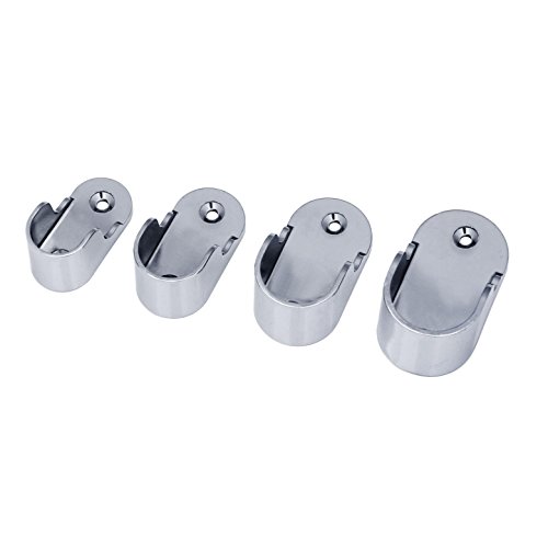 2x Rohr Wandhalter Ovalrohr Halter Kleiderstange Stangenhalter Garderobe 1-14 Rohrdurchmesser Ø22mm von ONPIRA