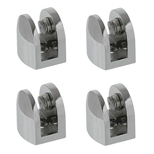 4x Glashalter Chrom in 3 Größen für Glasscheiben 4-10mm auswählbar (21x21mm / 8mm) von ONPIRA
