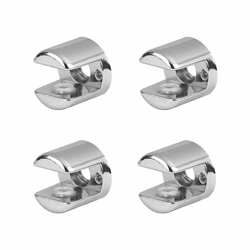 4x Glashalter in 2 Größen für Glasscheiben 4-10mm auswählbar (18mm Glasstärke: 4-8mm) von ONPIRA
