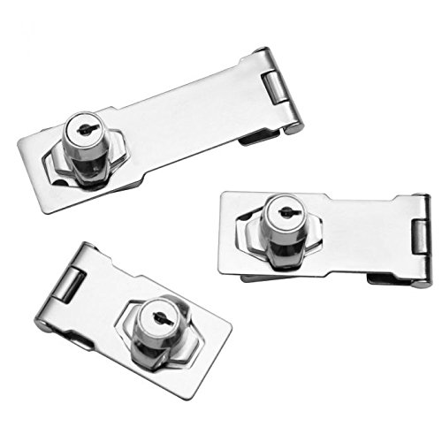 Abschließbare Chrom Überfalle Riegel Türriegel Türbeschlag Vorhängeschloss Größe 4 Zoll / 103mm Abschließbare Chrom Überfalle Riegel Türriegel Türbeschlag Vorhängeschloss Größe 4 Zoll / 103mm von ONPIRA