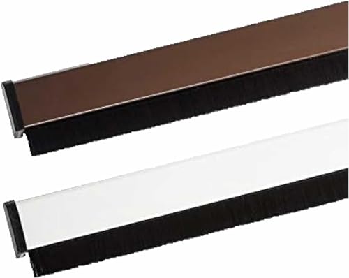 Onpira® Automatik Bürstendichtung aus Aluminium Türbodendichtung in 2 Farben Weiß oder Braun Absenkbare Türdichtung (Braun) von ONPIRA