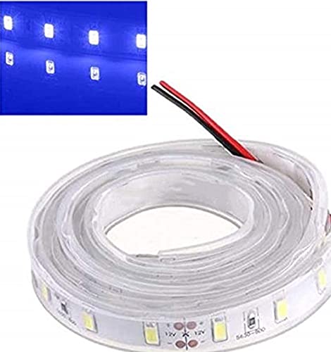 ONPIRA LED Streifen 12V Wasserdicht mit Kabel Selbstklebend 5050 SMD Auswahlmöglichkeit 10-100cm und 7 Farben (Blau, 40cm) von ONPIRA