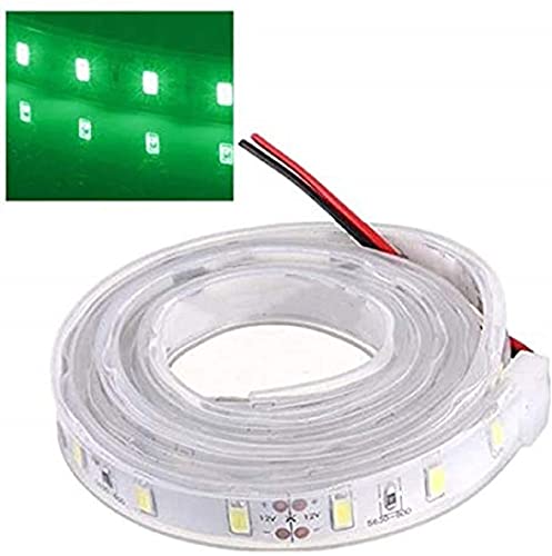 ONPIRA LED Streifen 12V Wasserdicht mit Kabel Selbstklebend 5050 SMD Auswahlmöglichkeit 10-100cm und 7 Farben (Grün, 10cm) von ONPIRA