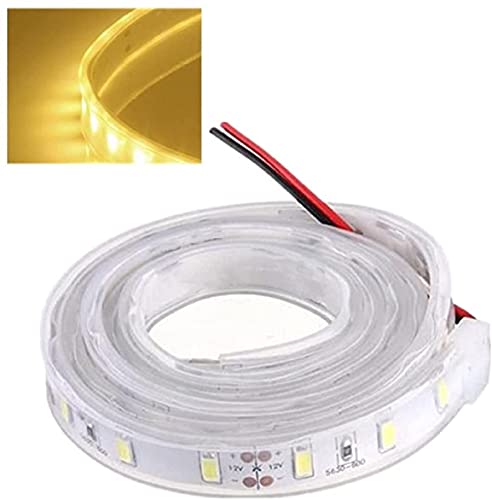 ONPIRA LED Streifen 12V Wasserdicht mit Kabel Selbstklebend 5050 SMD Auswahlmöglichkeit 10-100cm und 7 Farben (Warm-Weiß, 40cm) von ONPIRA