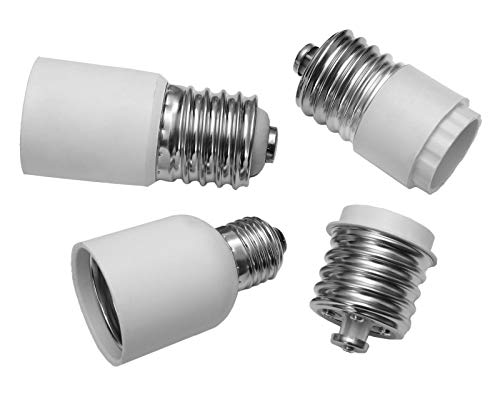 Leuchtmitteladapter von E27, E40, Aufwärts und Abwärts kompatibel in 4 Varianten (E40 -> E27 lang) von ONPIRA