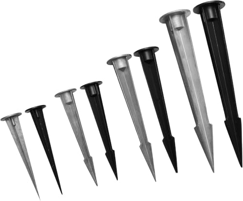 ONPIRA® Erdspiess für Gartenleuchte, Aluguss, rostfrei, Natur oder Schwarz, 3 Größen, wetterbeständig (Alu-Natur, 150mm) von ONPIRA