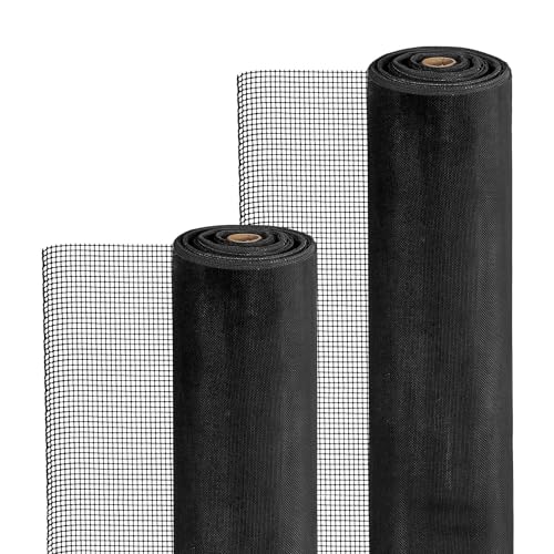 ONPIRA Fliegennetz Fliegengitter als Meterware aus 3 Material & 3 Breiten (Aluminium/Edelstahl/Edelstahl Schwarz) 0,8m / 1m /1,2m (0,8m / Edelstahl V4A Schwarz) von ONPIRA