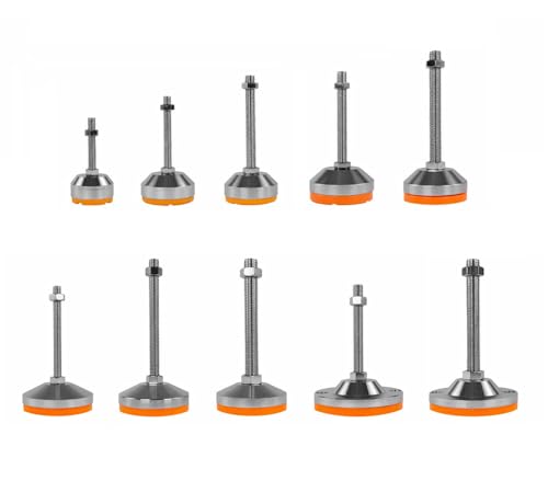 ONPIRA Maschinenfüße, Stellfüße, NivellierfüßeVibrationsdämpft und Höhenverstellbar in 10 Größen auswählbar (Ø50x95mm / M8) von ONPIRA