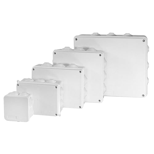 Onpira® Aufputz Abzweigdose, Verteilerdose in 10 Größen zum auswählen Wasserdichtes IP65 Abzweigkasten ABS Elektrisches Anschlusskästen DIY Kunststoff Fall Verdrahtungs Verteilerkasten (300x250x120mm) von ONPIRA