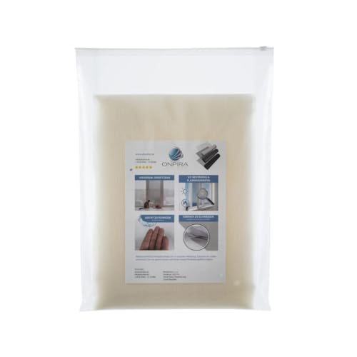 Onpira® Fliegengitter Meterware Weiß 120x250cm – Fiberglas Fliegennetz für Fenster & Türen – Katzensicher & 10x Reißfester – Insektenschutz Mückennetz Zuschneidbar UV-beständig von ONPIRA