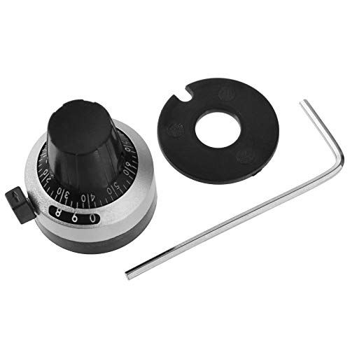 Potiknopf & Drehkopf mit Zähler für Feinabstimmung in 2 Achsaufnahmen Größen zum auswählen 4mm & 6,35mm (Achsaufnahme: 6,35mm) von ONPIRA