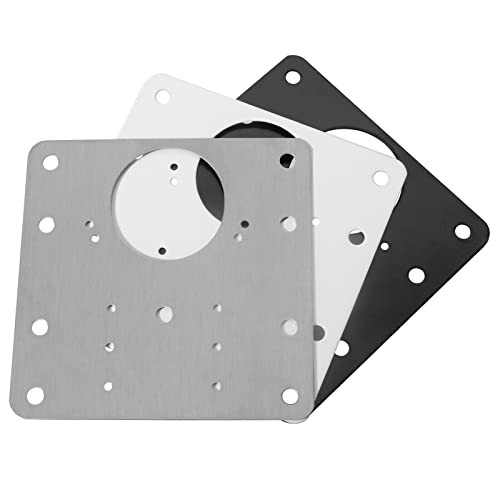Scharnier Reparaturplatte Topfband Reparatur Platte Schranktürscharnier in 3 Farben zum auswählen Weiss, Schwarz, Edelstahl (Schwarz) von ONPIRA