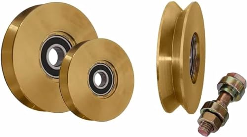 Schwerlast Torrolle mit V-Nut aus eloxiertem Stahl – Ø 40–140 mm auswählbar – kugelgelagert & inkl. Achszapfen – Laufrolle für Schiebetor, Rolltor, Industrietore Ø 70mm von ONPIRA