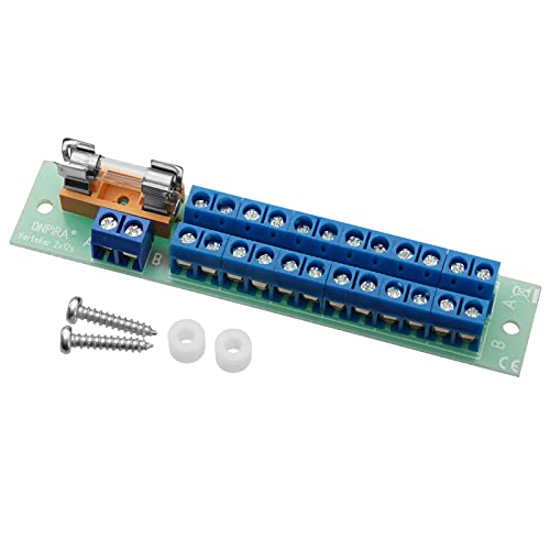 Stromverteiler Verteiler V 2x12S mit Sicherung incl. Montagematerial bis 8A belastbar von ONPIRA