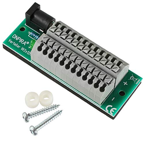 Stromverteiler Verteiler mit 5,5x2,1mm Hohlstecker Anschluß in 2 Größen auswählbar (W2x12H) von ONPIRA