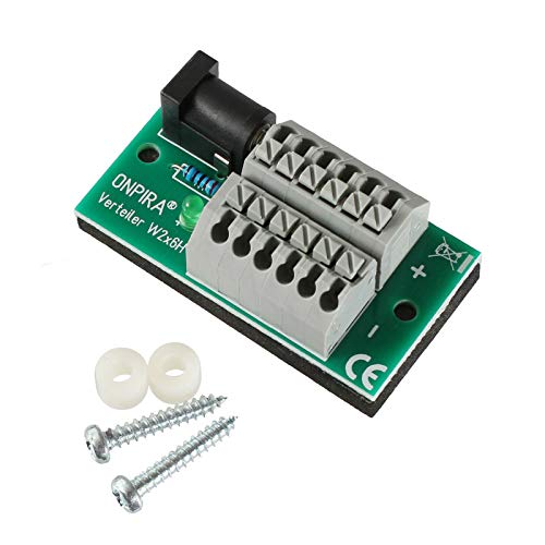 Stromverteiler Verteiler mit 5,5x2,1mm Hohlstecker Anschluß in 2 Größen auswählbar (W2x6H) von ONPIRA
