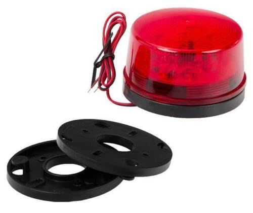 Universal LED Blitzlicht 12V in 2 Farben Rot oder Orange für Innen und Außenbereich geeignet (Rot) von ONPIRA