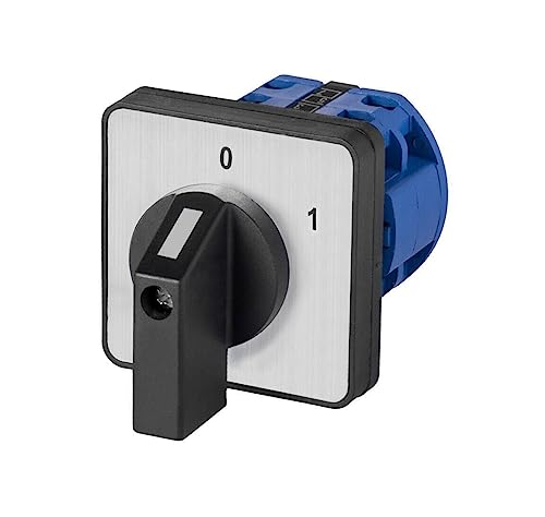 Universal Nockenschalter, Drehschalter, Wechselschalter 7 Modelle zur Auswahl (JYW29-20/2 C04) Vorderseite Silber von ONPIRA