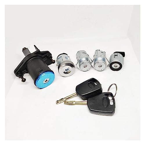 ONTHIS OEM 1479661 2S61-A22050N-CK 2S61A22050NCK Komplettes Türschloss-Set für Ford Fiesta MK5 Fusion 2001–2008, Kippschalter, Druckknopf, Metallkontakt, Auf-Auf-An, 1 Stück von ONTHIS