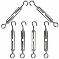 M5 Spanner, Kabelspanner, Haken und Öse, 304 Edelstahl, verstellbarer Spanner, Drahtspanner, verwendet zum Spannen von Stahldraht, Antenne, M5 Spanner, Kabelspanner, Haken und Öse, 304 Edelstahl, verstellbarer Spanner, Drahtspanner, verwendet zum Spannen von Stahldraht, Antenne, von ONTWAY