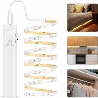 LED-Streifen mit Bewegungssensor – 1 m selbstklebender Akku-LED-Streifen, IP65 wasserdichter LED-Streifen, angetriebener LED-Streifen, 6000 k LED-Streifen mit Bewegungssensor – 1 m selbstklebender Akku-LED-Streifen, IP65 wasserdichter LED-Streifen, angetriebener LED-Streifen, 6000 k von ONTWAY
