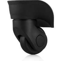 Paar langlebige, leise, multidirektionale Ersatz-Kofferrollen aus Gummi für Koffer, Gepäck, Ersatz-Reparaturräder (klein, schwarz, 2 Stück) von ONTWAY