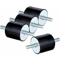 Silent Block M8, 4 Stück Anti-Vibrations-Gummi-Silenblock-Bolzen, doppelseitige Schraube Anti-Vibrations-Absorber für von ONTWAY