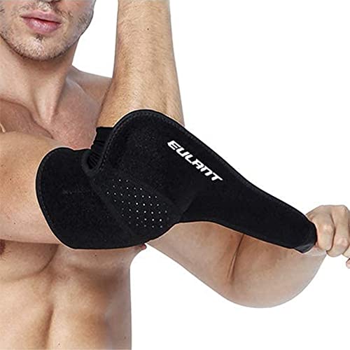 ONTYZZ Ellenbogenschoner Unisex Elastisch Ellenbogenstütze Atmungsaktiv Tennis Ellenbogenbandage Badminton Armstütze Einstellbar Ellenbogenstütze 1 Stück von ONTYZZ