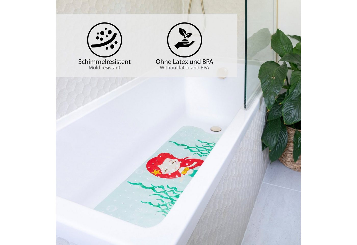 Badematte Badewannen-Antirutschmatte für Kinder, Badematte waschmaschinenfest ONVAYA von ONVAYA