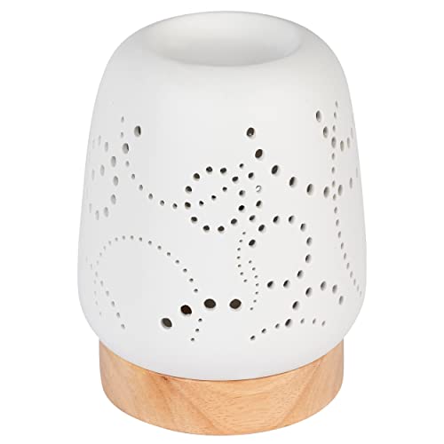 ONVAYA® Duftlampe | Elektrisch | Farbe: Creme weiß | Aroma Diffuser | Aromalampe | Duftstövchen | Modernes Duftlicht (Kiki) von ONVAYA