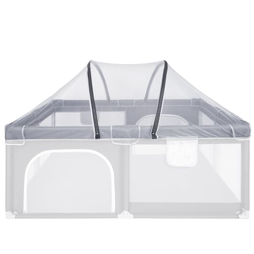 ONVAYA® Insektenschutznetz Moskitonetz für Laufgitter Laufstall Stubenwagen 200x160 cm | Einfache Klemmmontage | Platzsparend faltbar | Kompatibel mit verschiedenen Laufgittern von ONVAYA