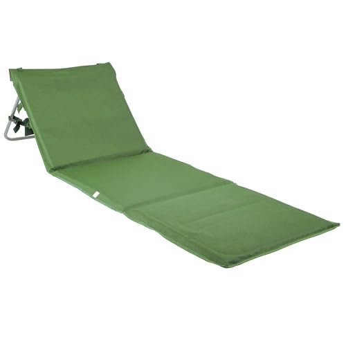 ONVAYA Premium Strandmatte Khaki 2cm gepolstert mit Rückenlehne | Strandliege faltbar | Strandmatratze dunkelblau | Sonnenmatte mit Tragegurt | 161 x 55 x 45 cm ONVAYA Premium Strandmatte Khaki 2cm gepolstert mit Rückenlehne | Strandliege faltbar | Strandmatratze dunkelblau | Sonnenmatte mit Tragegurt | 161 x 55 x 45 cm von ONVAYA