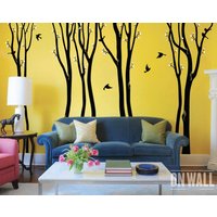 Tree Wall Decal-Große Birke Baum Kinderzimmer Wandaufkleber - Vinyl Wand Vogel Aufkleber Mm002 von ONWALLstudio
