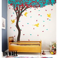 Tree Wall Decal - Helle Kinderzimmer Wandaufkleber Benutzerdefinierte Wandbild -R002 von ONWALLstudio