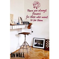 Wall Quote Decal - Inspirierende Benutzerdefinierte Vinyl Wandaufkleber Mit Blume- Q006 von ONWALLstudio