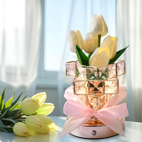 ONXE Geschenk für Sie, Geburtstagsgeschenk für Frauen/Mutter, 3-Farben dimmbares LED Touch Nachtlicht mit USB Aufladung Schlafzimmer Wohnzimmer Heimdekoration(Weiß) von ONXE