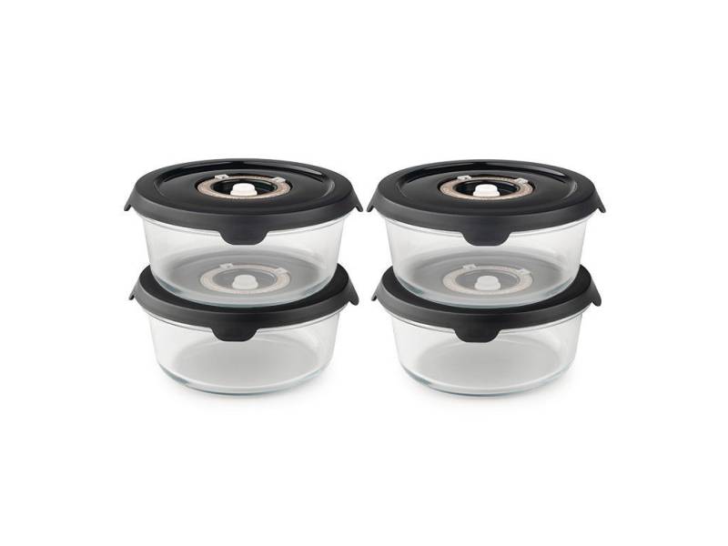 Onyx Cookware Runde Vakuumglasbehälter– 635ml Set - 4 Stück Onyx Cookware Runde Vakuumglasbehälter– 635ml Set - 4 Stück von Onyx Cookware