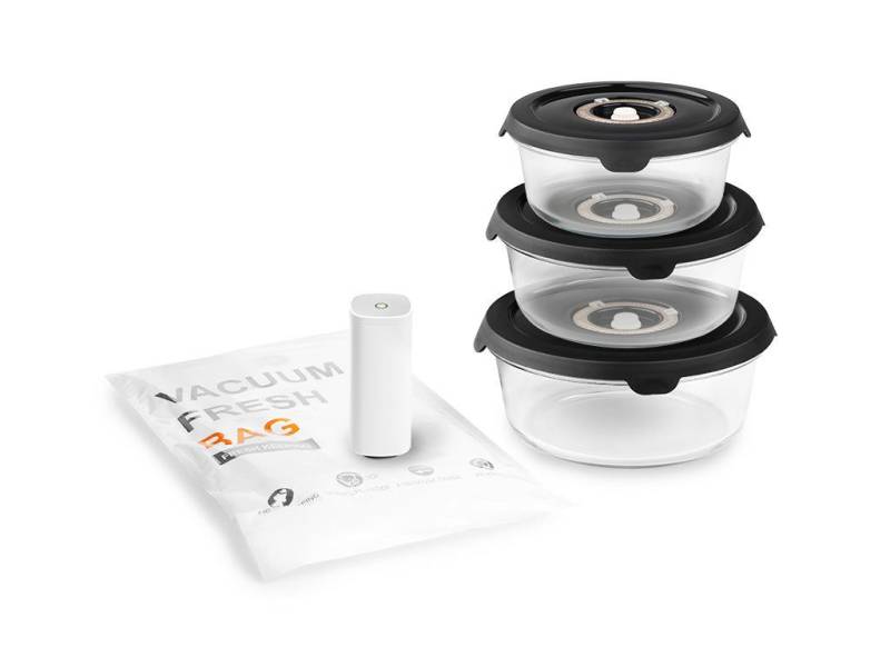 Onyx Cookware Runde Vakuumglasbehälter - Beutelsatz von Onyx Cookware